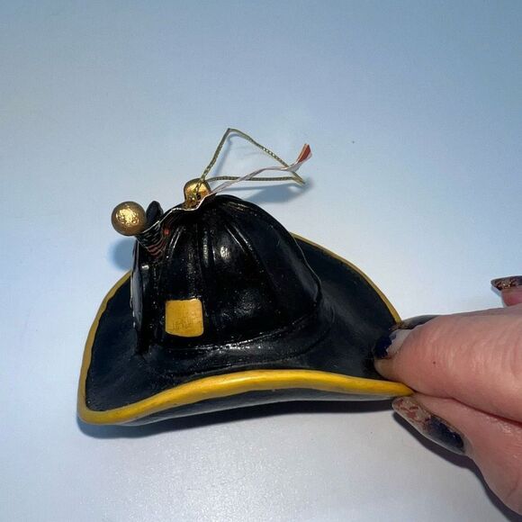 Fireman Hat with American Flag Lightweight Christmas Ornament - Picture 4 of 6